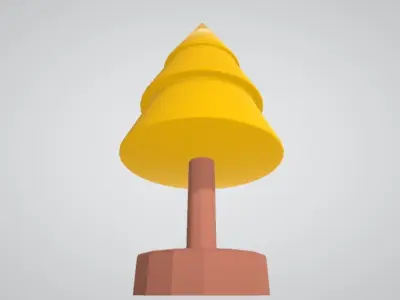 Christmas Tree Figurine Low poly Low-poly 3D model buy