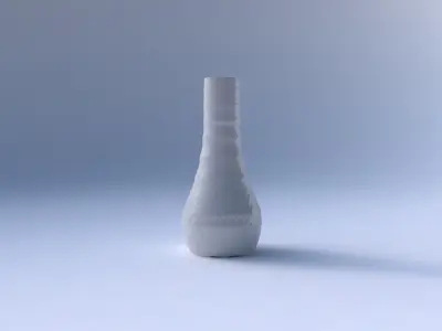 Vase curved 2 with uniform polygons 3D print model
