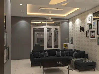 3d interior living room 3D model