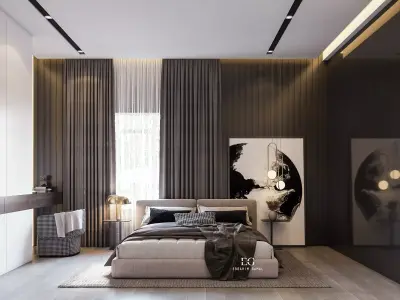 Modern Master Bedroom 3D model