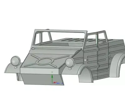Alternative WPL C14 C24 chassis Kubelwagen typ 82 3D print model 3D print model