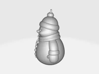 Cute Snowman Ornament Christmas Decoration Winter Holiday 3D print model
