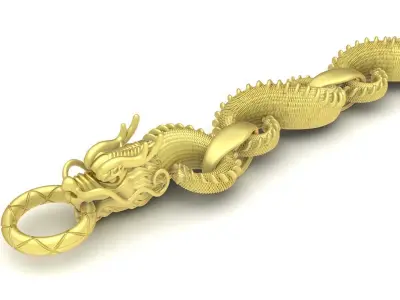 Dragon Bracelet Jewelry 3D Model 3444 3D print model