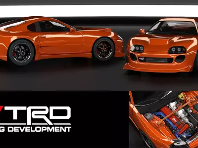 TOYOTA SUPRA Free low-poly 3D model