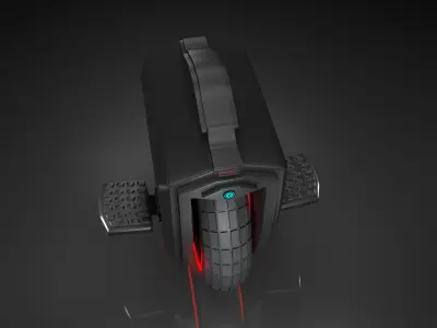 Electric unicycle 3D model