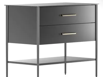 Metalwork Nightstand 28in Free 3D model