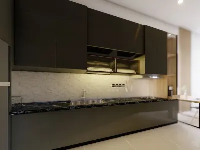 KITCHEN LUXURY 3D model