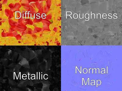 Lonicera Red Floral Sculpture model pack Low-poly 3D model