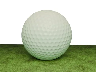 Golf Ball and Terrain 3D Model 3D model