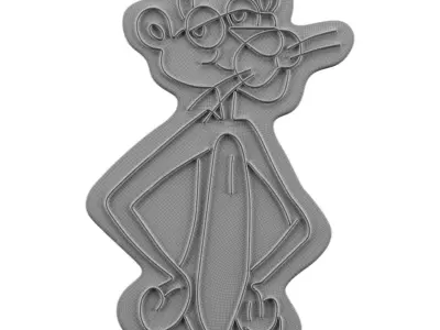 Pink Panther Neon Sign 3D model purchase