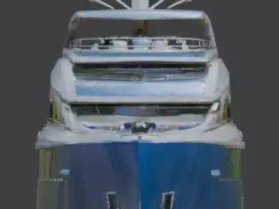 Luxury Ocean Blue Sport Yacht 3D Model 3D model