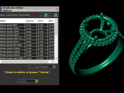 Ring solitaire diamant  Free 3D print model