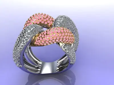 GOLD RINGS CHRISTIAN DIOR 3D print model