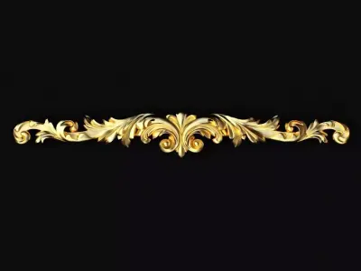 Central decor ornament for furniture 3D model 942