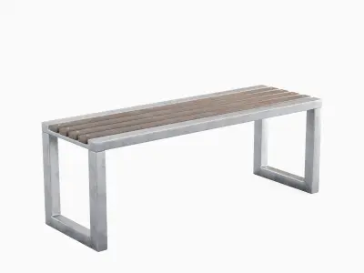 Outdoor Bench V 02 02 Low-poly 3D model