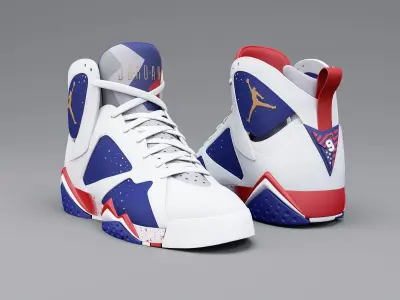 Air Jordan7 retro sneakers version2 3D model