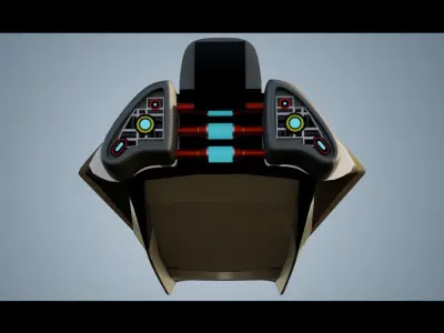 Simplistic Flying Vehicle 17 Low-poly 3D model