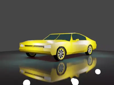 LOW POLY CAR simulator Low-poly 3D model