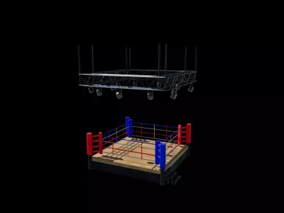 WWE Raw ring  3D model