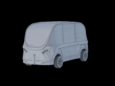driverless shuttle bus navya 3D model
