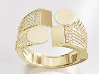 Jewelry Diamond Ring Model RG30 Free 3D print model