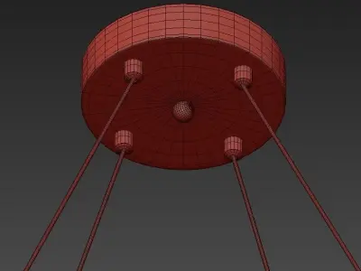 Milk Bubble Ring Chandelier 3D model