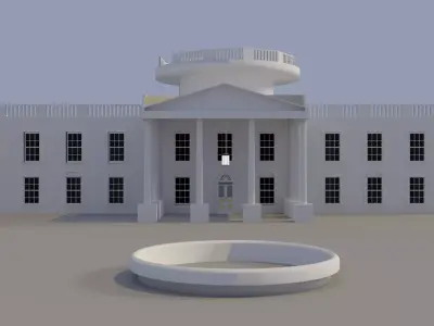 White House Low-poly 3D model