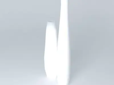 Pair of white vases Free 3D model