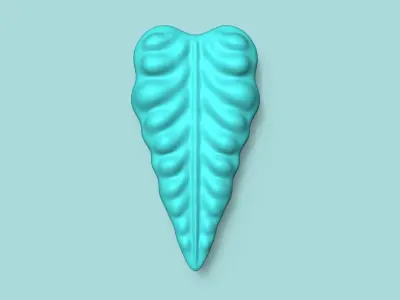 Ornamental Kale Leaf - Silicone Mold Maker - Template 3D print model