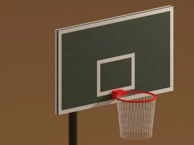 Street Outdoor Basketball Hoop Low-poly 3D model