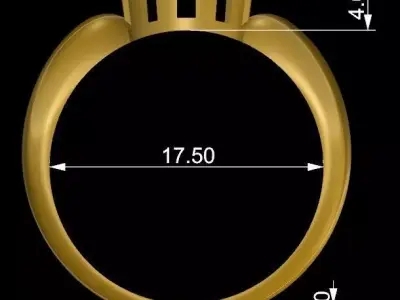 Solitaire Ring 04 3D print model