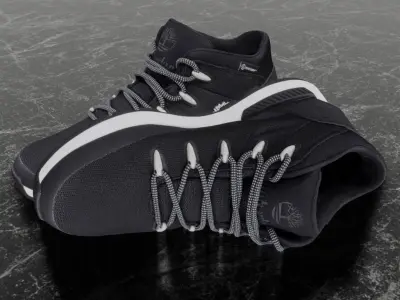 Timberland 3D Shoes - Black Low-poly 3D model