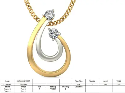 Solitaire Women Pendant 3dm STL OBJ FBX Renders Details 3D print model 20