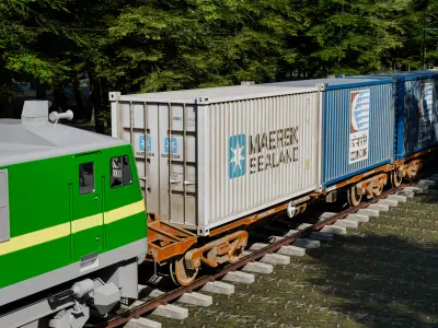 Indian Railways BLC-A Wagon  Low-poly 3D model