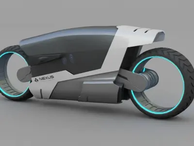 sci-fi motorbike 3D model