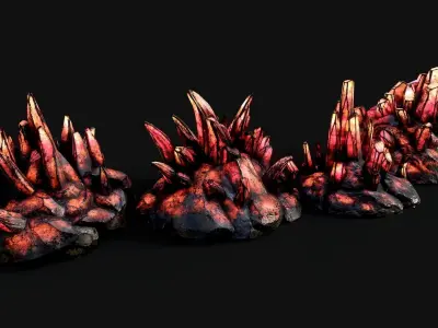 Crystal Metal Free low-poly 3D model