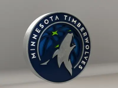 NBA Minessota Timberwolves Logo 3D model