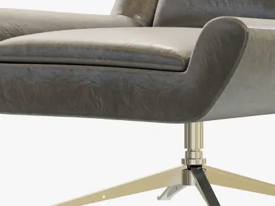 RH Modern Luke Leather Chair 3D model