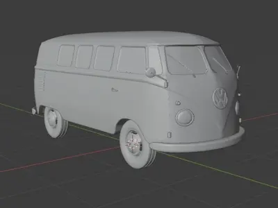 Hippie Bus VW T1 3D model