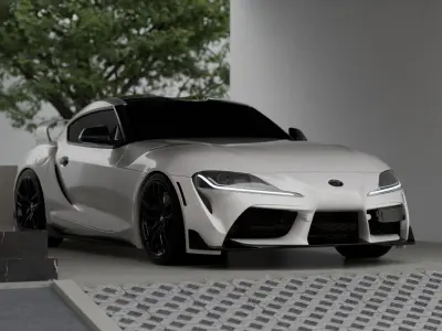 Exterior Car Scene 3D Model 3D model