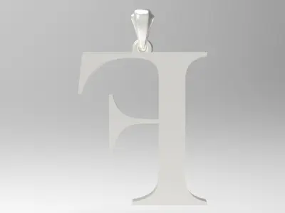 Alphabet Latin F 3D print model