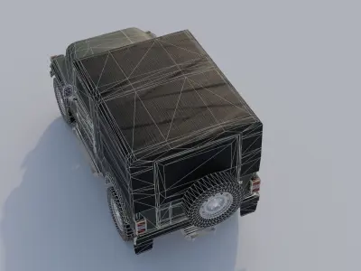 Mahindra Thar low poly 3D model