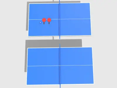 Table Tennis Low-poly 3D model