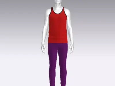 Sport Suit Low-poly 3D model