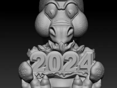 DRAGON SYMBOL OF THE YEAR 2024 3D print model