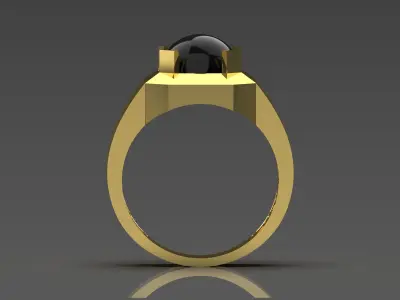 man gemstone ring mr0161 3D print model