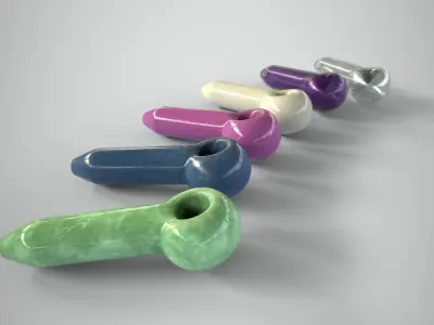Glass Pipe Low-poly 3D model