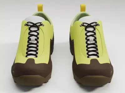 Sneakers Katharina ROA Green Low-poly 3D model