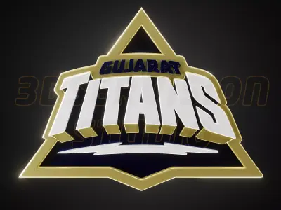 Gujarat Titans logo - Cinematic - 3D print 3D model