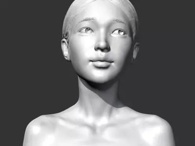 SC girl bust G 3D print model 3D print model